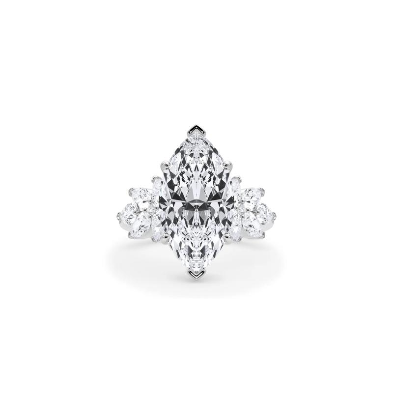 Lab Grown Diamond Marquise Engagement Ring in Platinum &#40;7 1/4 ct. tw.&#41; – Image 1 of 4