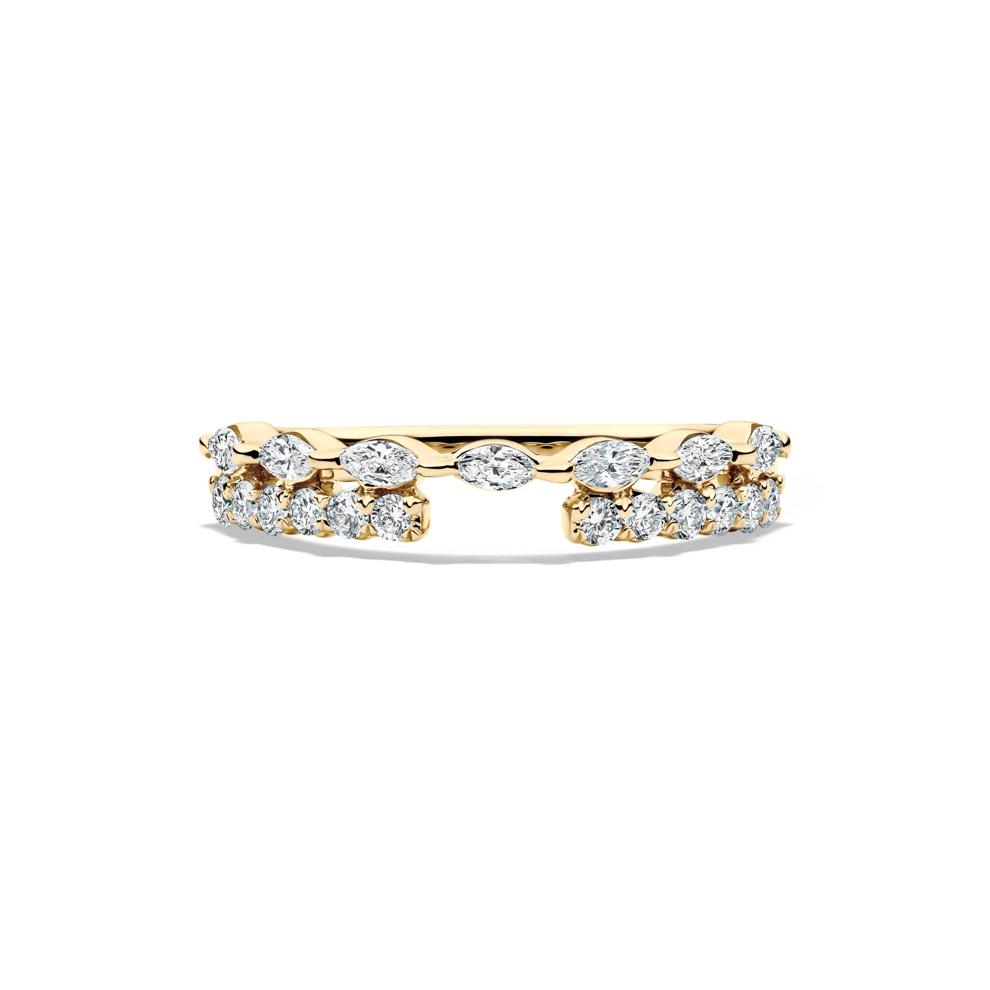 Lab Grown Diamond Open Multi-Row Band in 14K Yellow Gold (1/2 ct. tw.) – Image 1 of 4