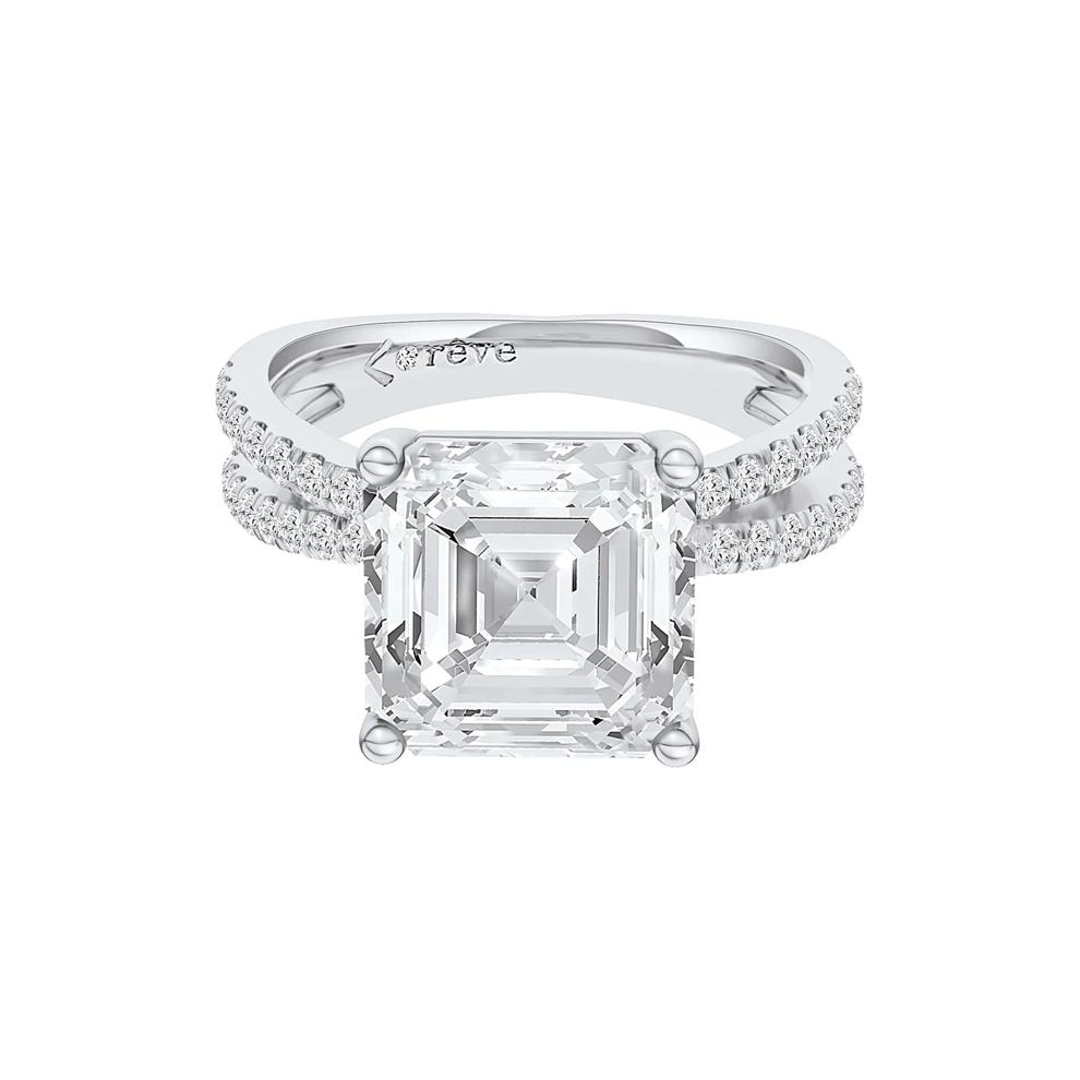 Lainey Lab Grown Diamond Asscher-Cut Engagement Ring in 14K White Gold (5 1/3 ct. tw.) – Image 1 of 1