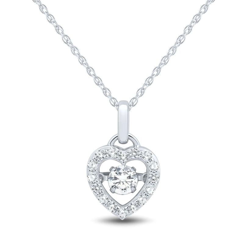 Lab Grown Diamond Heart-Shaped Pendant in 10K White Gold &#40;1/2 ct. tw.&#41; – Image 1 of 3