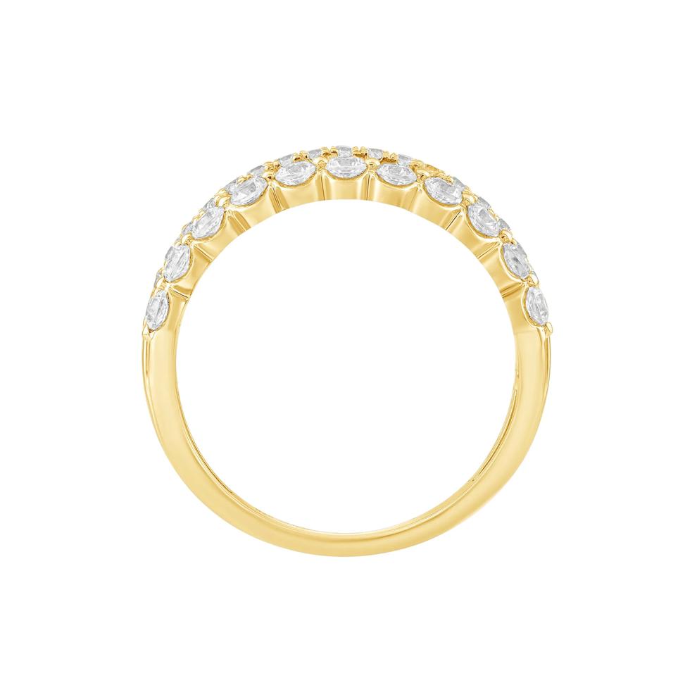 Diamond Multi-Row Wedding Band in 10K Yellow Gold (1 ct. tw.) – Image 2 of 3