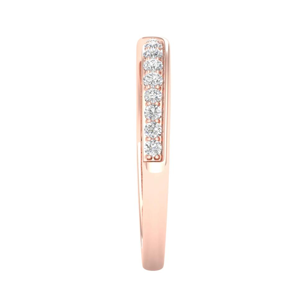 Pinched Diamond Stack Band in 10K Rose Gold (1/4 ct. tw.) – Image 3 of 4