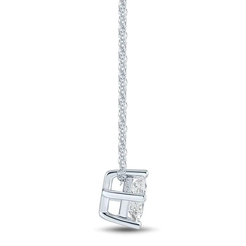 Lab Grown Diamond Pendant Solitaire in 14K White Gold (1/2 ct.) – Image 2 of 3