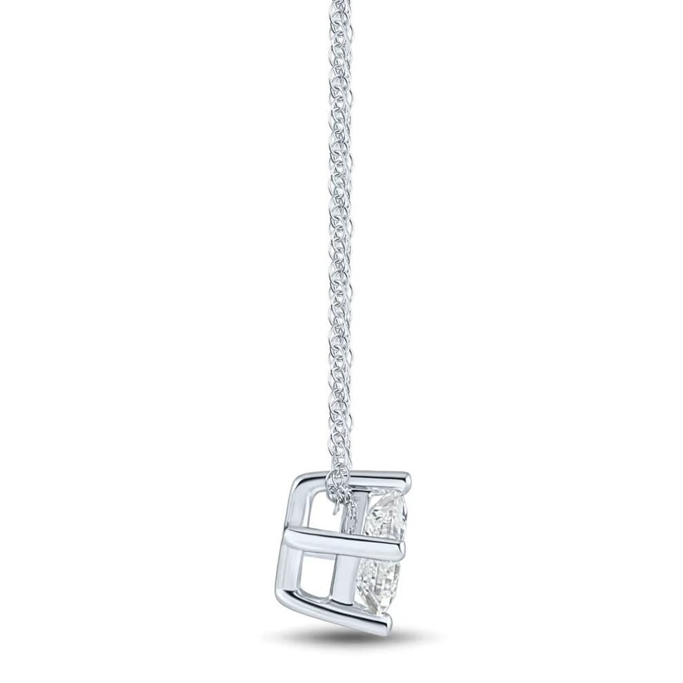 Lab Grown Diamond Pendant Solitaire in 14K White Gold (1/2 ct.) – Image 2 of 3