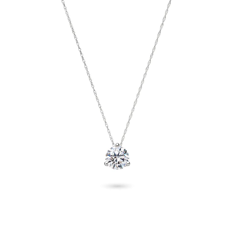 Lab Grown Diamond Solitaire Pendant in 14K White Gold (1 1/2 ct.) – Image 1 of 4