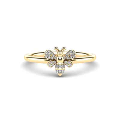 Diamond Accent Bumblebee Ring in 10K Yellow Gold