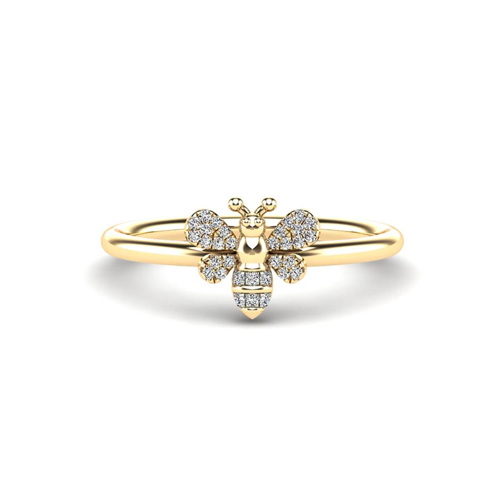Diamond Accent Bumblebee Ring in 10K Yellow Gold – Image 1 of 4