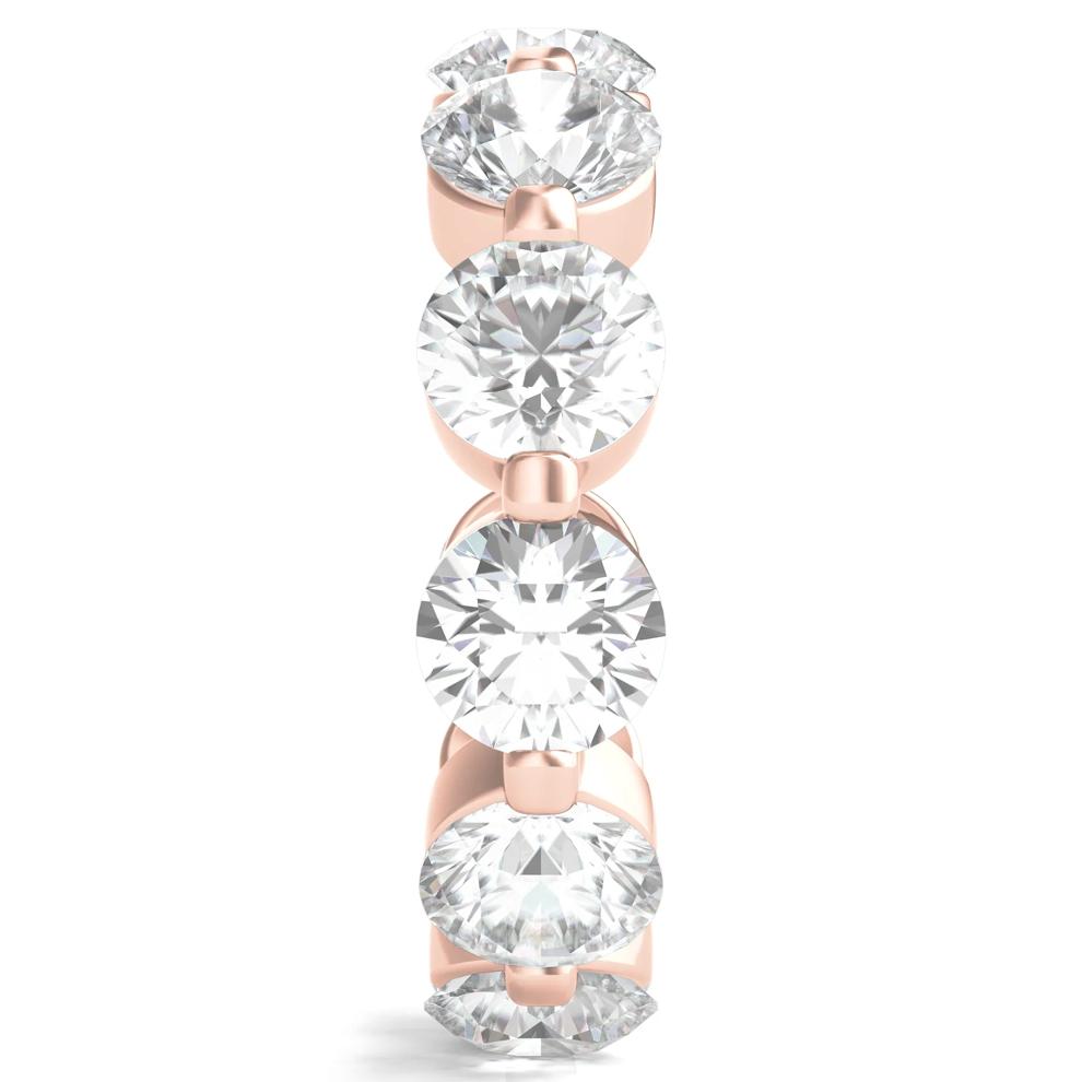 Round Brilliant-Cut Lab Grown Diamond Eternity Band in 14k Rose Gold (7 ct. tw.) – Image 3 of 3