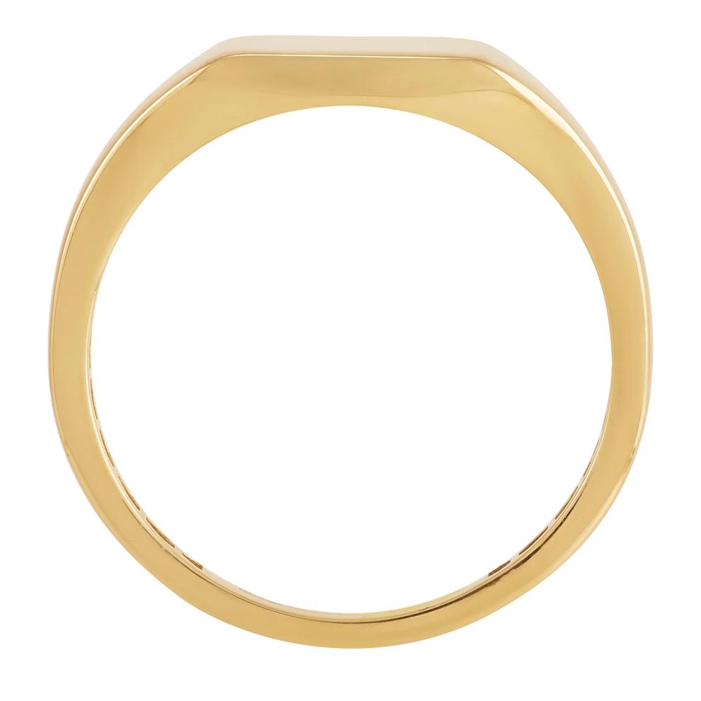 Polished Square Signet Ring in 14K Yellow Gold – Image 2 of 3
