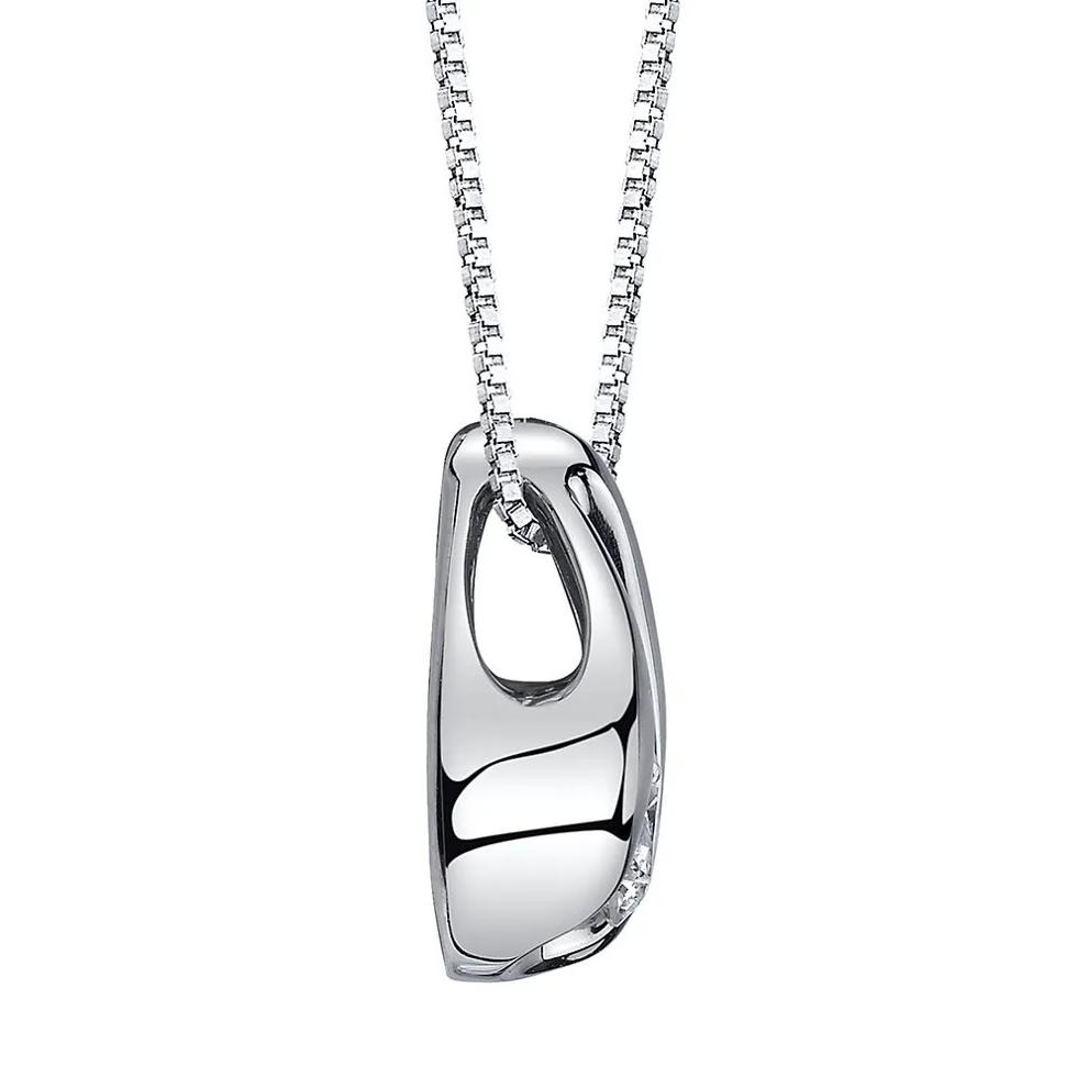 Sirena&amp;#174; 1/10 ct. tw. Diamond Pendant in 14K White Gold – Image 2 of 3