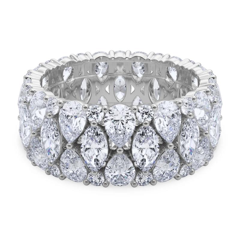 Lab Grown Diamond Multi-Stone Eternity Band in 14K White Gold &#40;6 ct. tw.&#41; – Image 4 of 5