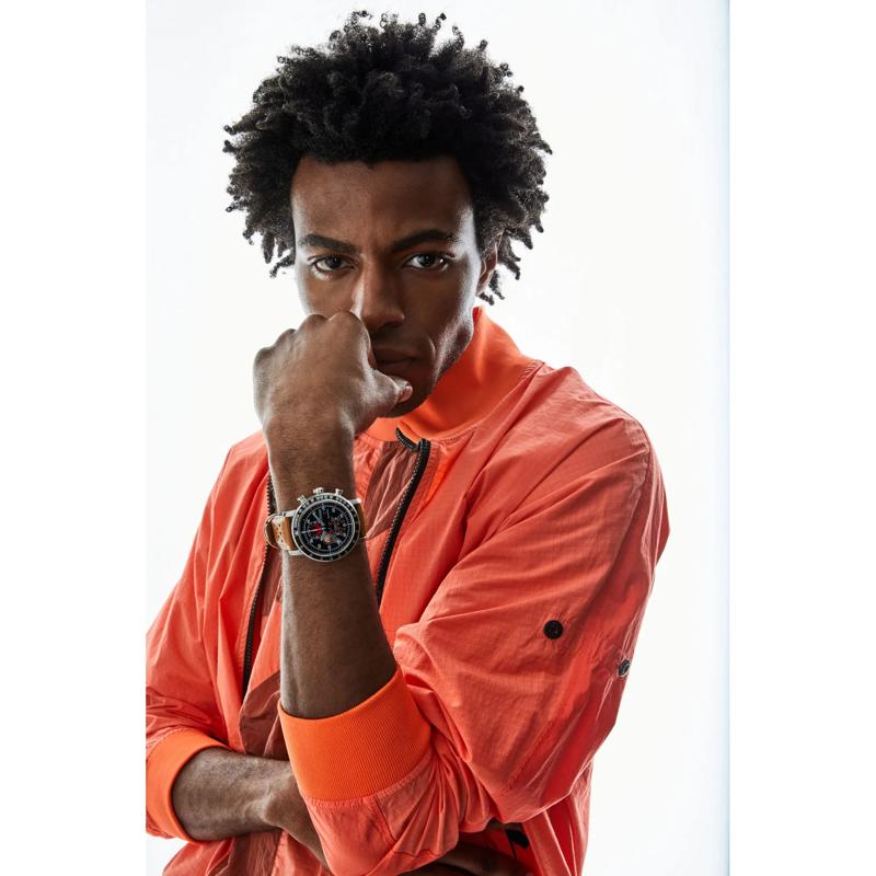 Men&#39;s Star Wars Rebel Pilot Watch in Brown Leather and Stainless Steel, 44MM – Image 4 of 4