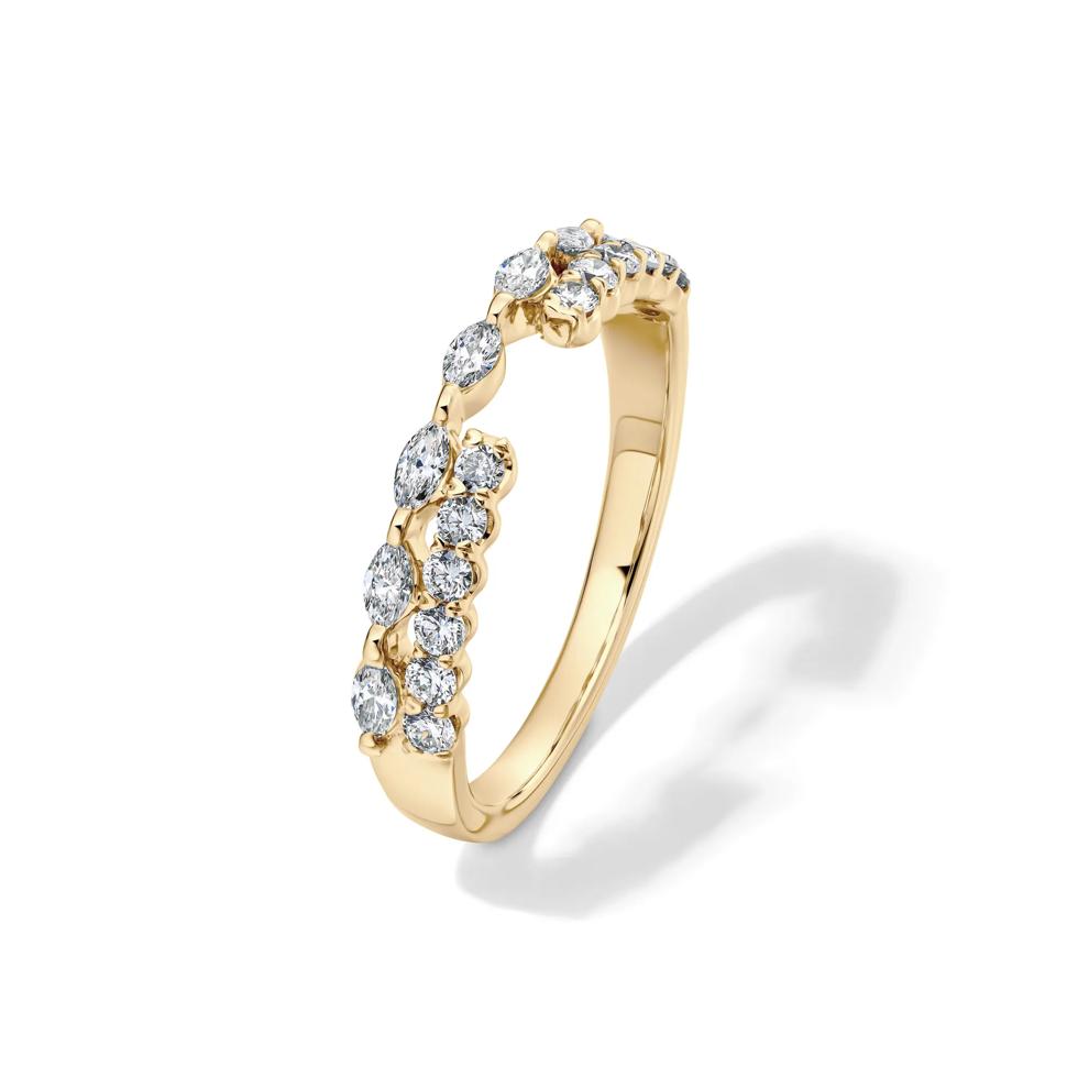 Lab Grown Diamond Open Multi-Row Band in 14K Yellow Gold (1/2 ct. tw.) – Image 4 of 4