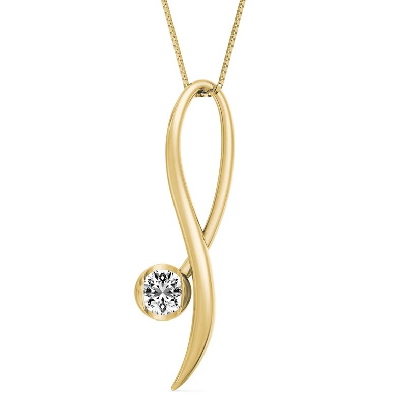 Diamond Pendant in 14K Yellow Gold (1/5 ct. tw.) – Image 1 of 3