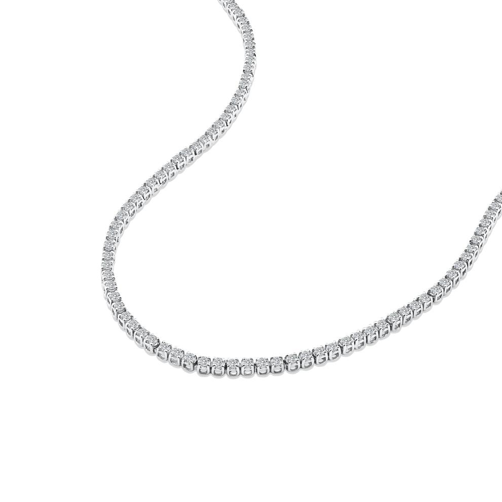 Diamond Frontal Necklace in Sterling Silver (1 ct. tw.) – Image 3 of 4