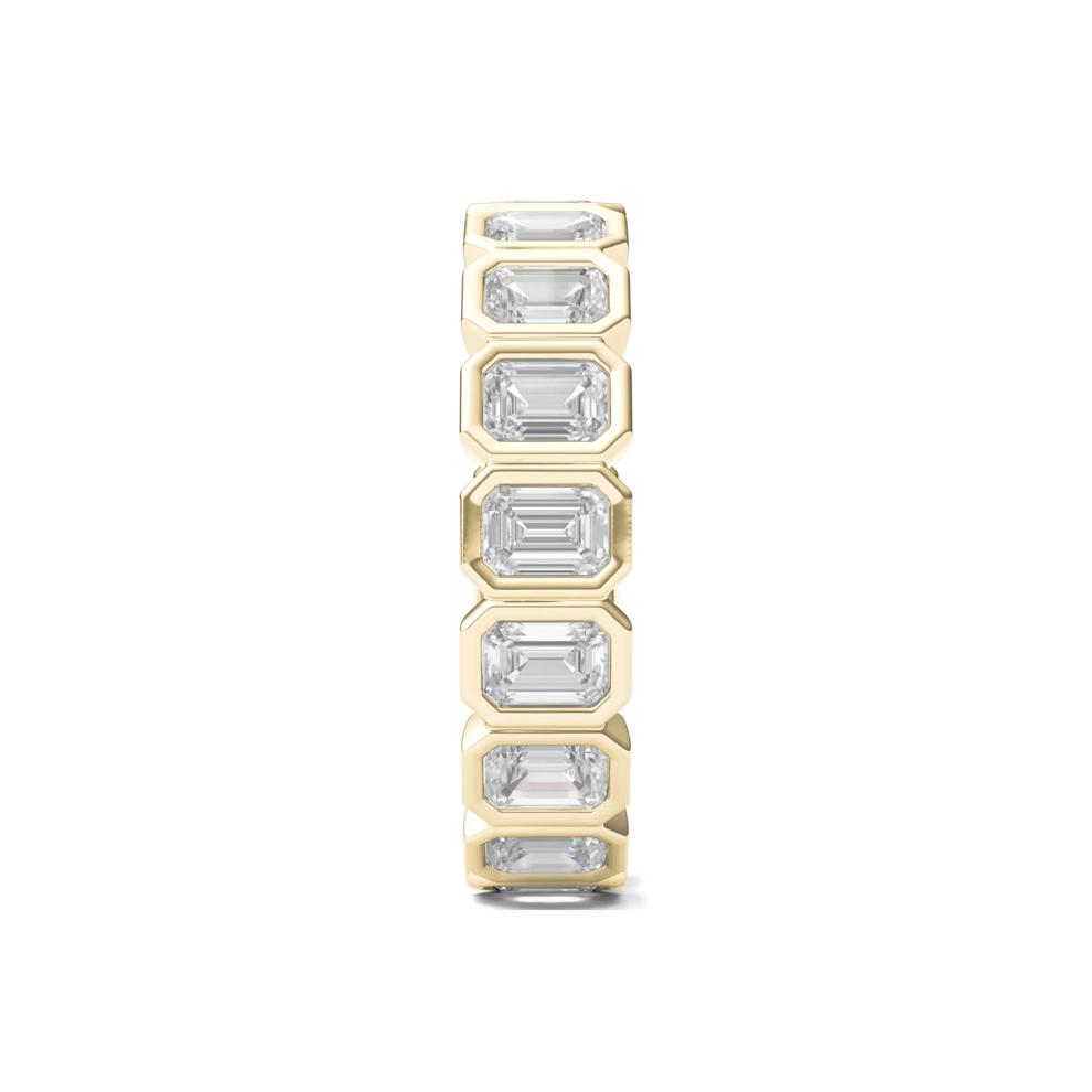 Emerald-Cut Lab Grown Diamond Bezel-Set Eternity Band in 14K Yellow Gold (2 1/2 ct. tw.) – Image 3 of 3
