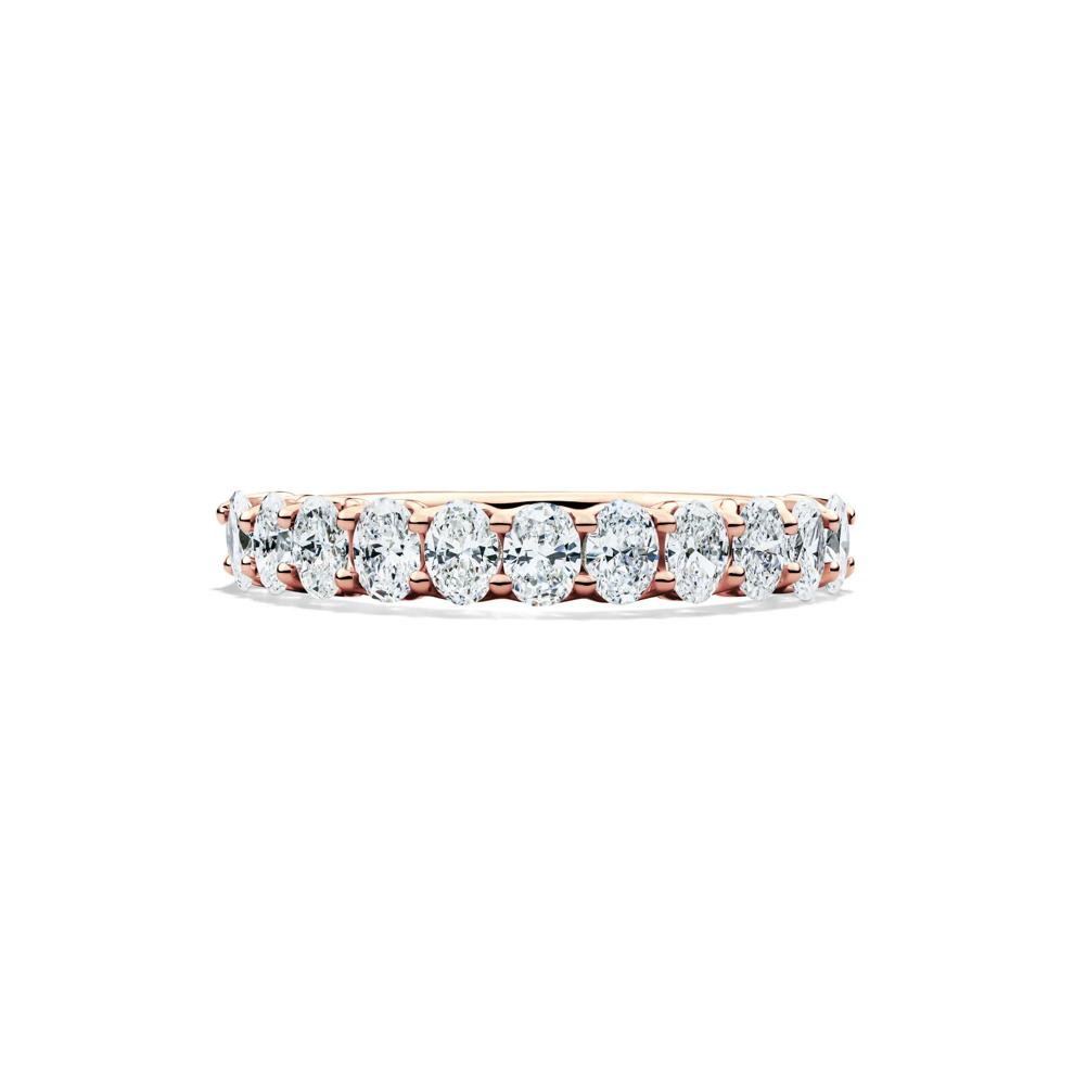 Lab Grown Diamond Oval Anniversary Band in 14K Rose Gold (1 ct. tw.) – Image 1 of 4