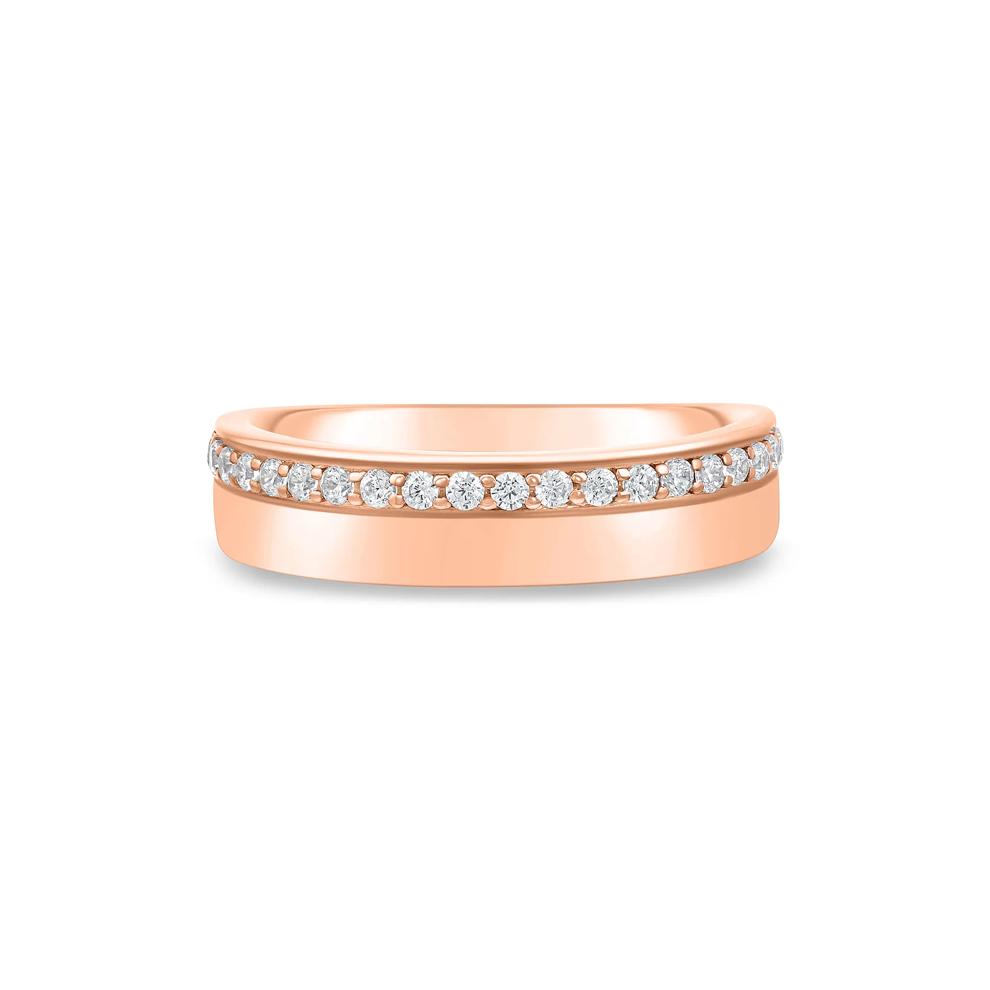Lab Grown Diamond High-Polish Band in 10K Rose Gold (1/4 ct. tw.) – Image 1 of 3
