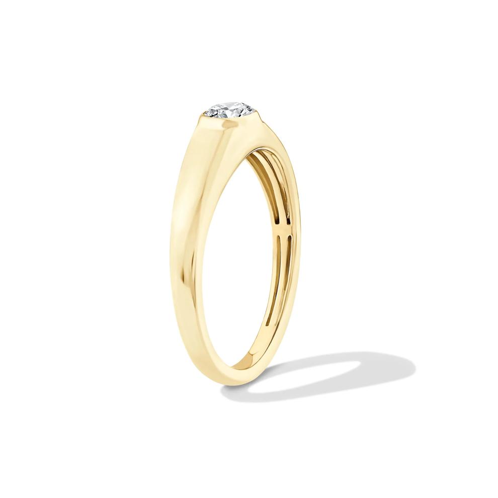 Lab Grown Diamond Round Promise Ring in 10K Yellow Gold (1/3 ct. tw.) – Image 3 of 4
