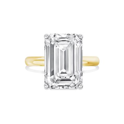 Lab Grown Diamond Emerald-Cut Solitaire Ring