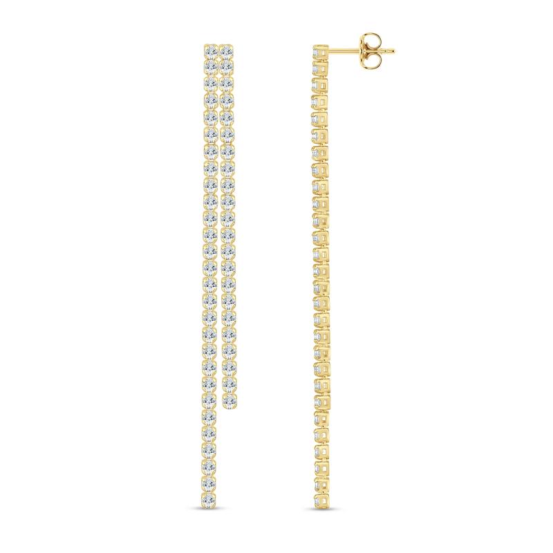Lab Grown Diamond Double Drop Earrings in 14K Yellow Gold &#40;1 1/2 ct. tw.&#41; – Image 1 of 1