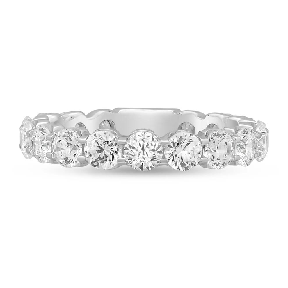 Round-Cut Sizeable Diamond Eternity Band in 14K White Gold (3 ct. tw.) – Image 1 of 3