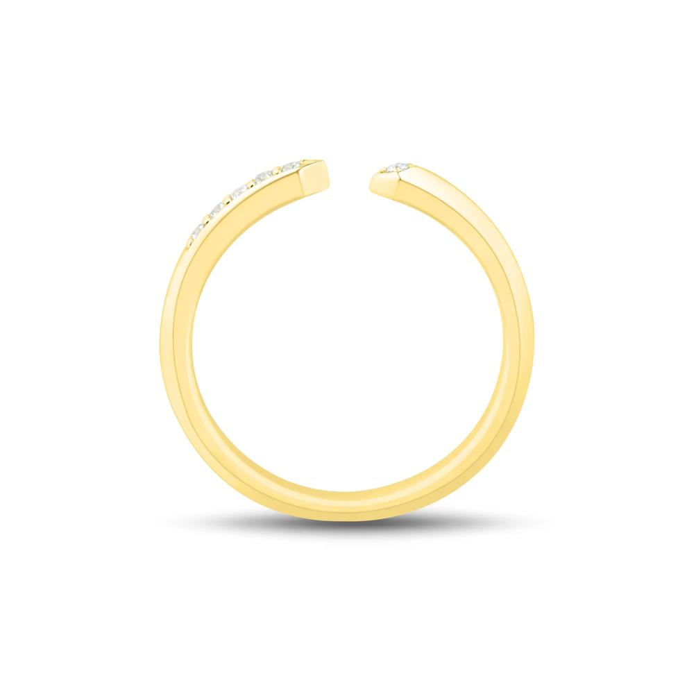Lab Grown Diamond Accent Open Ring in Vermeil – Image 2 of 3