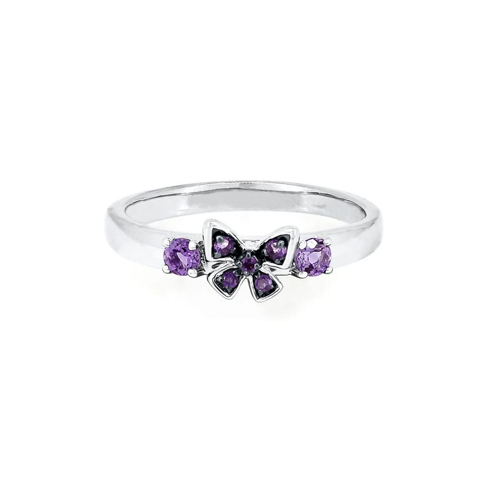 Amethyst Butterfly Stack Ring in Sterling Silver – Image 1 of 3