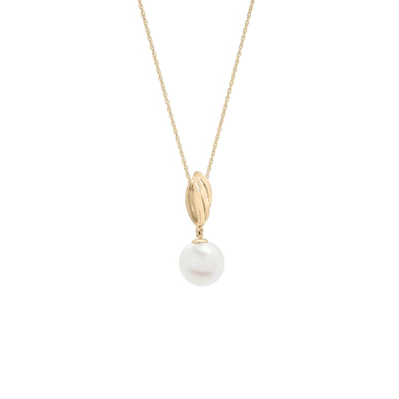 Freshwater Cultured Pearl Necklace in 10K Yellow Gold – Image 2 of 4