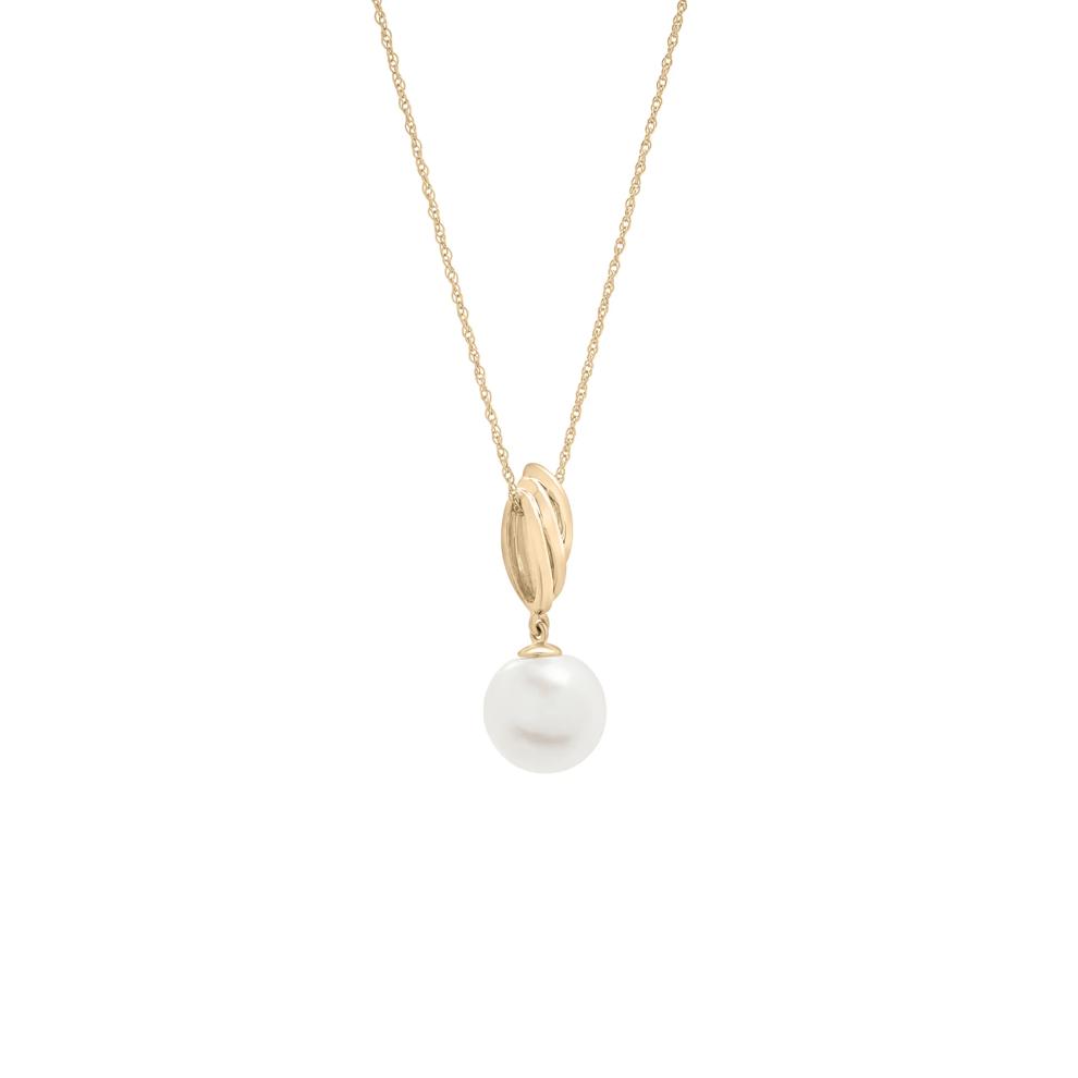 Freshwater Cultured Pearl Necklace in 10K Yellow Gold – Image 2 of 4