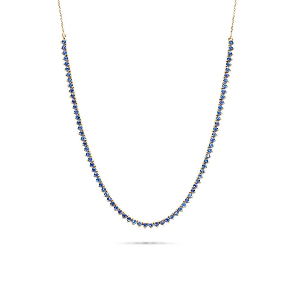 Sapphire Half-Way Necklace in 14K Yellow Gold – Image 1 of 2