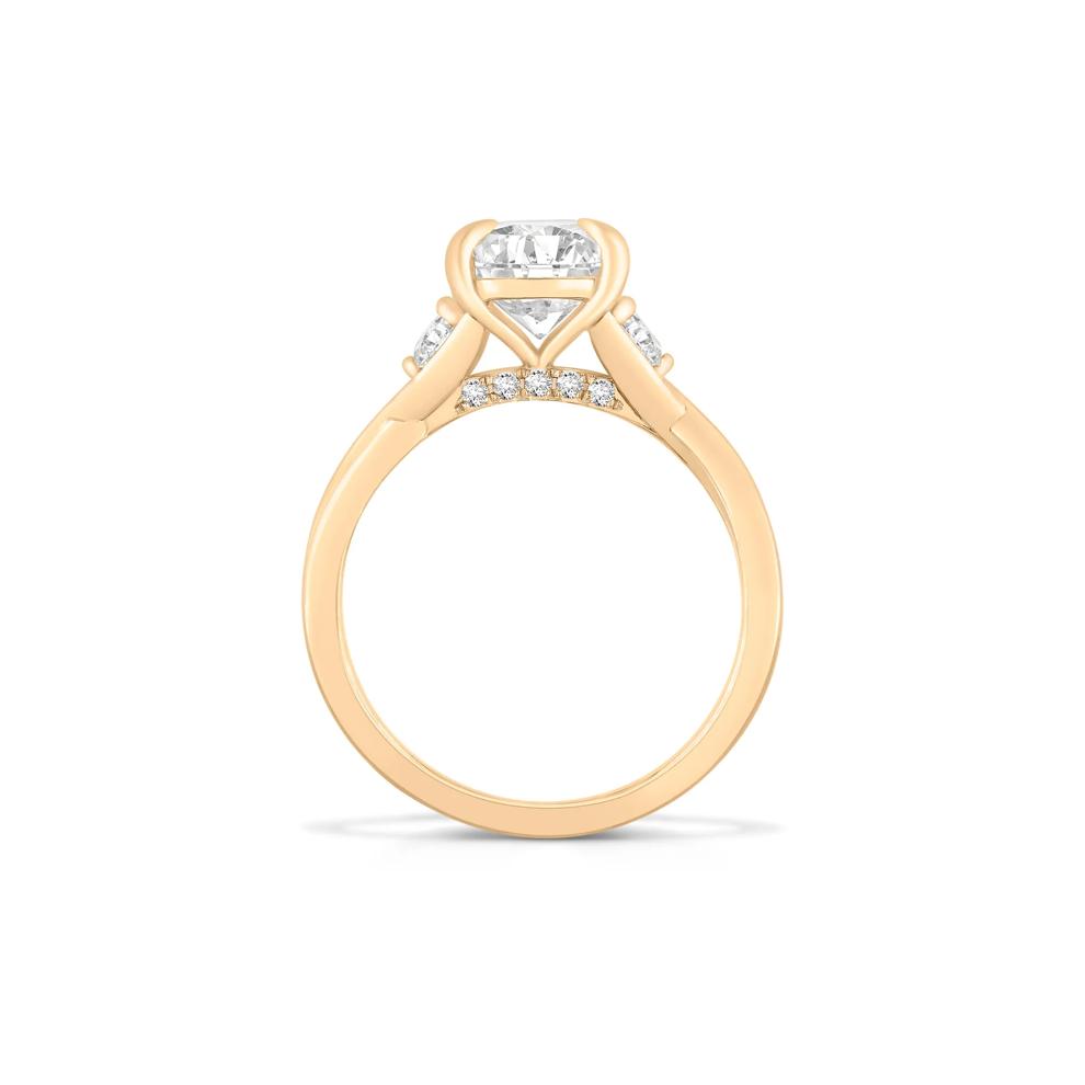Lab Grown Diamond Oval Center Engagement Ring in 14K Yellow Gold (3 1/3 ct. tw.) – Image 2 of 4
