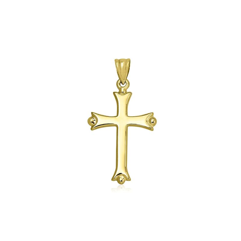 Two-Tone Reversible Cross in 14K Gold – Image 1 of 2