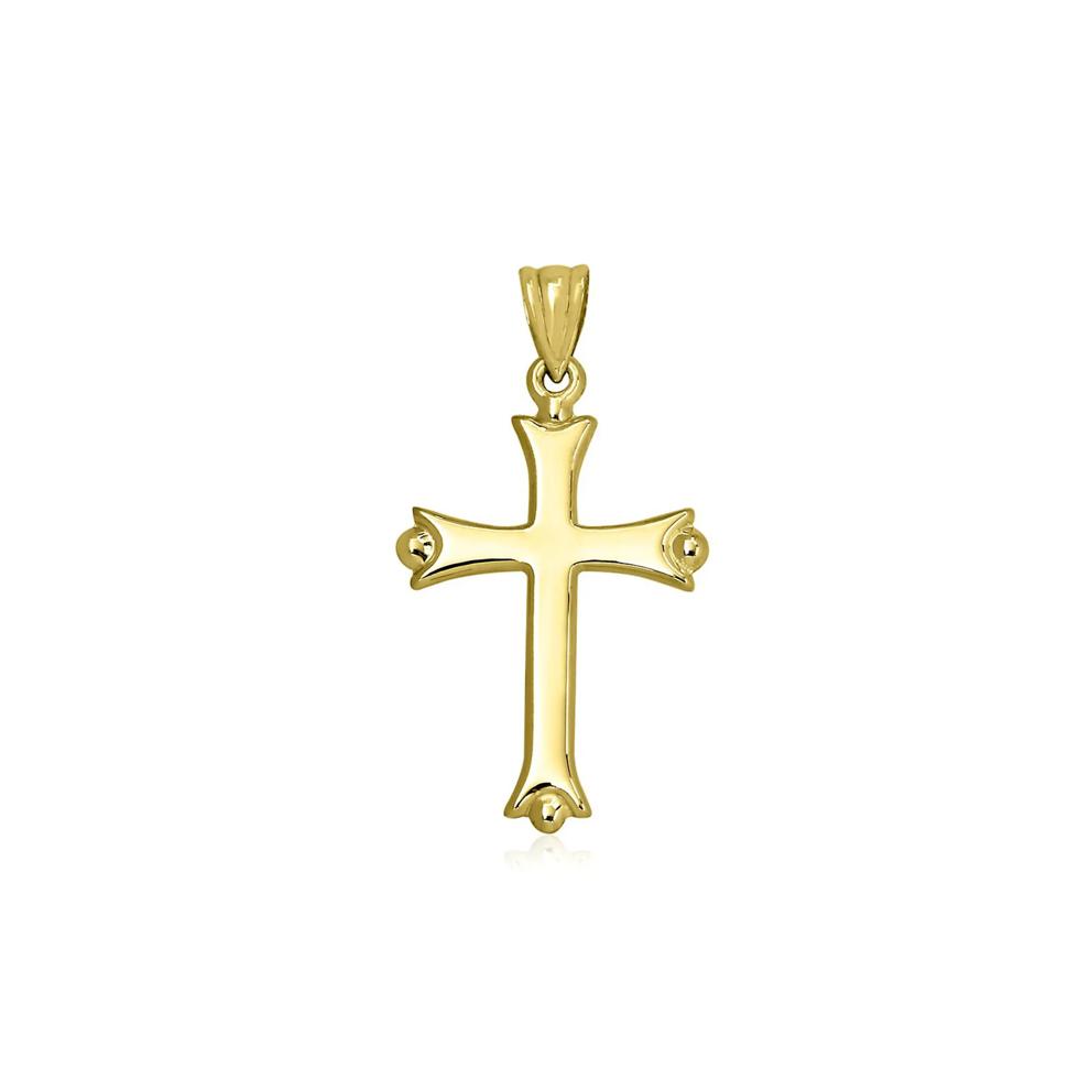 Two-Tone Reversible Cross in 14K Gold – Image 1 of 2