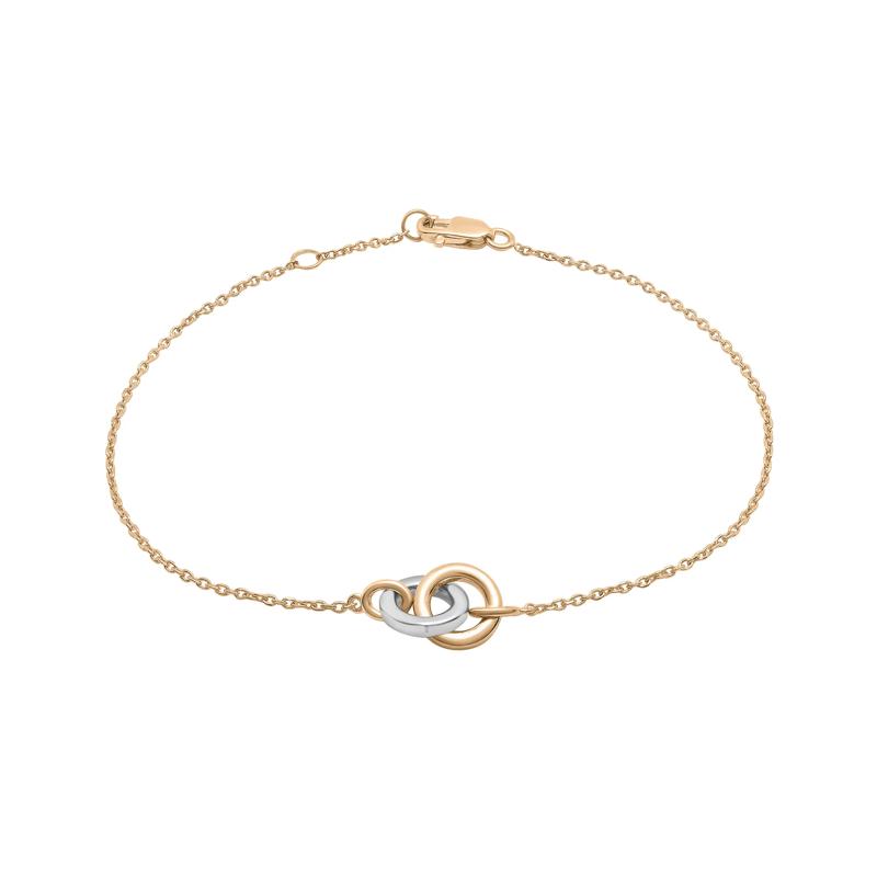 Linked Circle Bracelet in Sterling Silver and Vermeil – Image 1 of 3