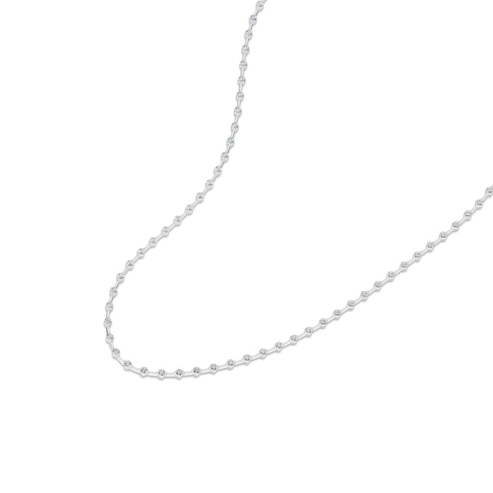 Lab Grown Diamond Sticks &amp; Stones Necklace in 14K White Gold (3 1/2 ct. tw.) – Image 4 of 4