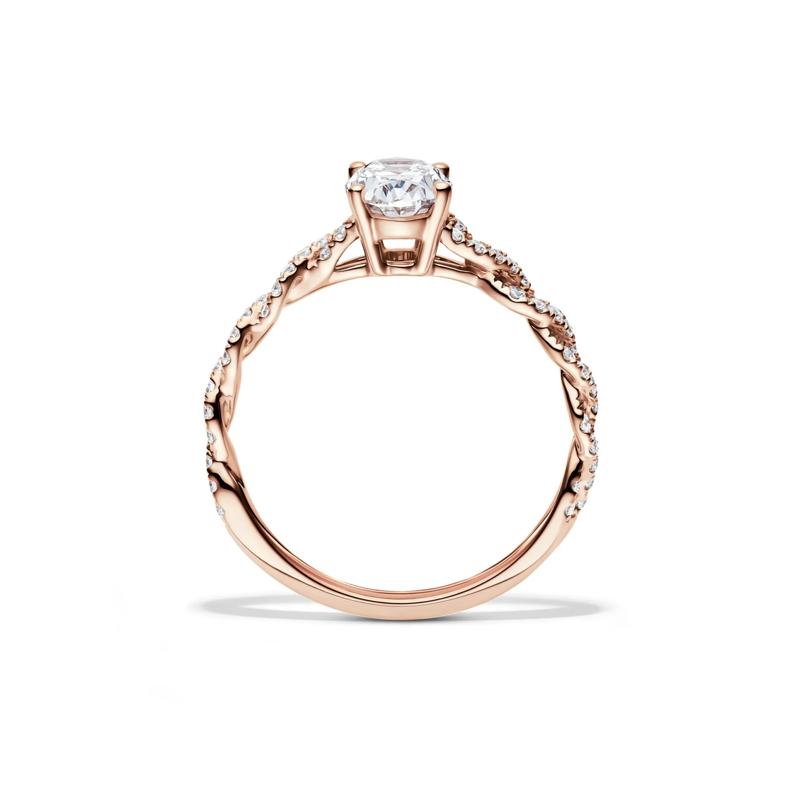 Oval-Shaped Diamond Twist Engagement Ring in 14K Rose Gold &#40;1 1/4 ct. tw.&#41; – Image 2 of 6