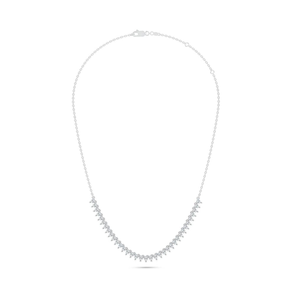 Lab Grown Diamond Pear-Shaped Frontal Necklace in 14K White Gold (2 ct. tw.) – Image 3 of 4