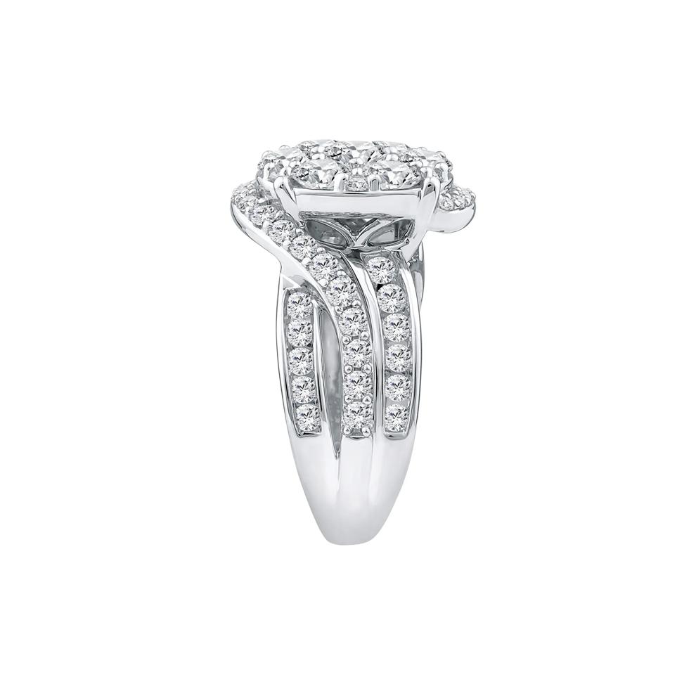 Lab Grown Diamond Multi-Stone Engagement Ring in 10K White Gold (4 ct. tw.) – Image 3 of 3