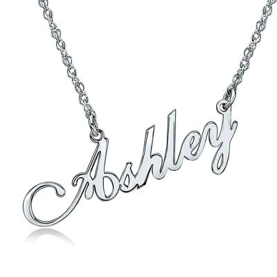Personalized Script Nameplate Necklace