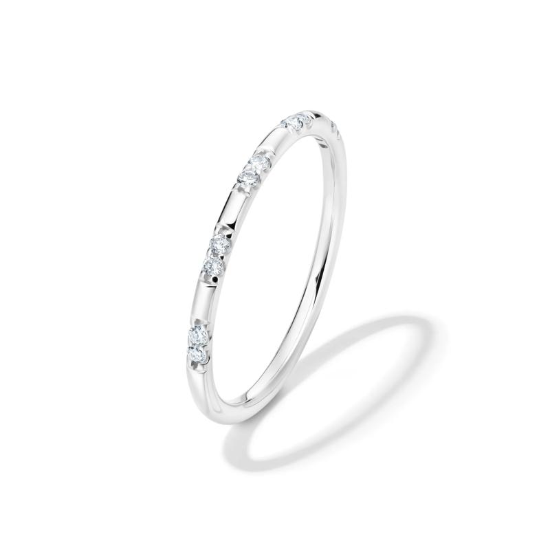 Lab Grown Diamond Stack Band in 10K White Gold &#40;1/10 ct. tw.&#41; – Image 4 of 4