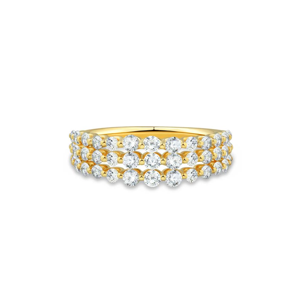 Lab Grown Diamond Multi-Row Band in 10K Yellow Gold (1 ct. tw.) – Image 1 of 3