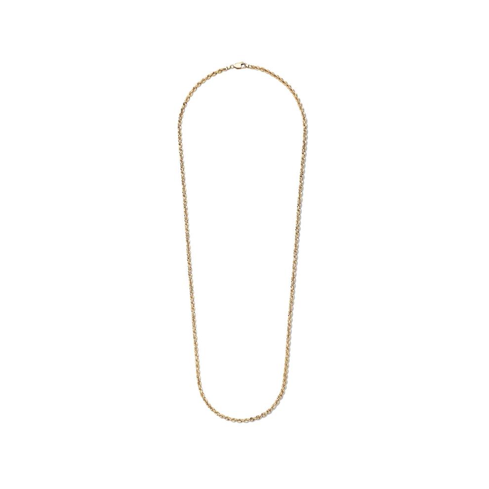 Heavy Hollow Rope Chain in 14K Yellow Gold , 2.9MM, 24" – Image 2 of 5