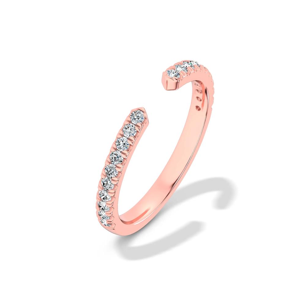 Lab Grown Diamond Open Band in 14K Rose Gold (1/4 ct. tw.) – Image 4 of 4