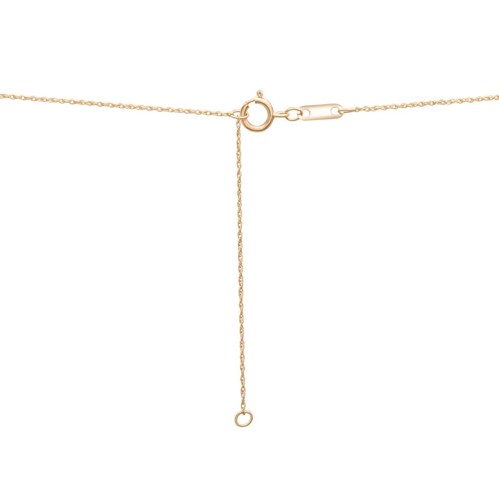 Aquamarine &amp; Diamond Scalloped Halo Pendant in 10K Yellow Gold (1/4 ct. tw.) – Image 4 of 4