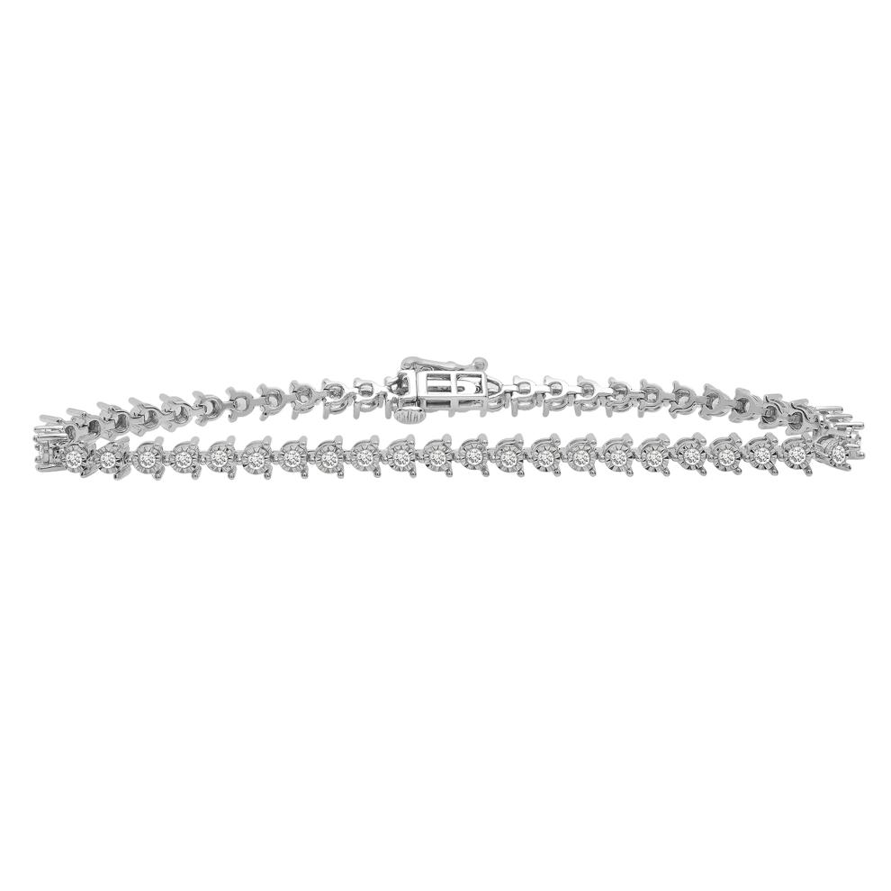 Diamond Tennis Bracelet in White 10K Gold | Helzberg