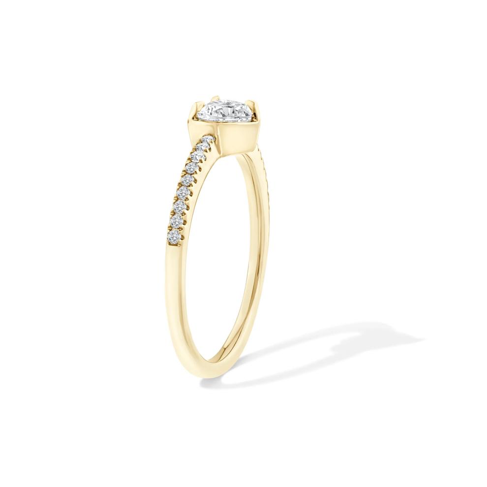 Lab Grown Diamond Heart Center Promise Ring in 10K Yellow Gold (1/2 ct. tw.) – Image 3 of 4
