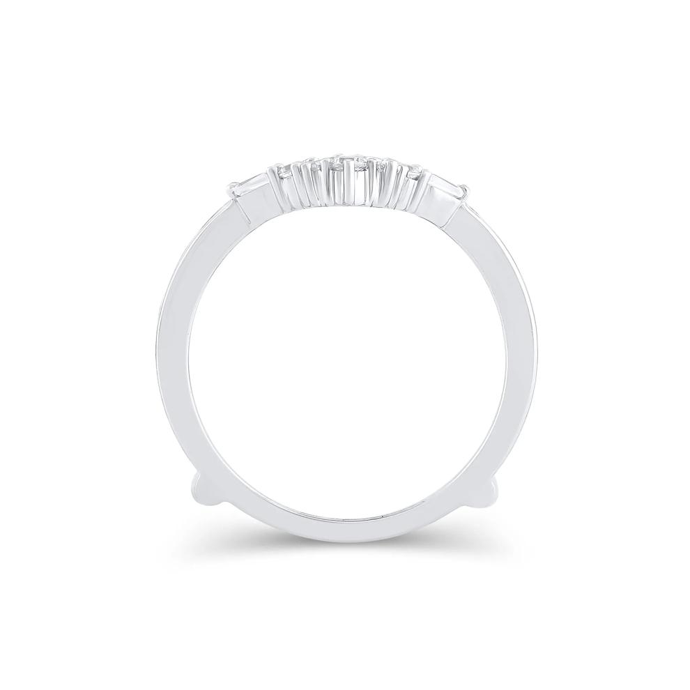 Diamond Chevron Insert Ring in 14K White Gold (1/3 ct. tw.) – Image 3 of 3