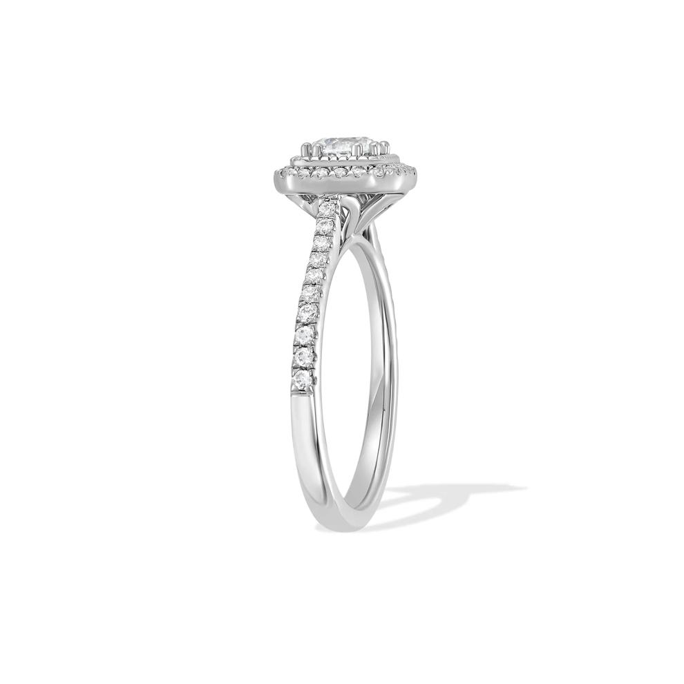 Diamond Round Center Halo Engagement Ring in 14K White Gold (3/4 ct. tw.) – Image 3 of 4