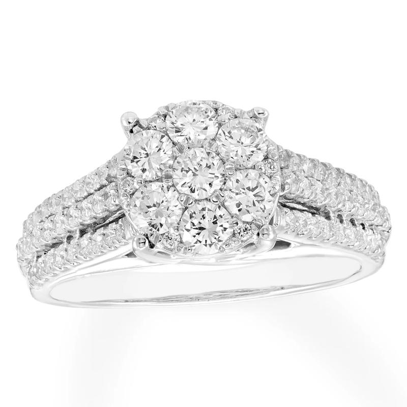 Diamond Composite Engagement Ring in 10K White Gold (1 ct. tw.) – Image 3 of 3